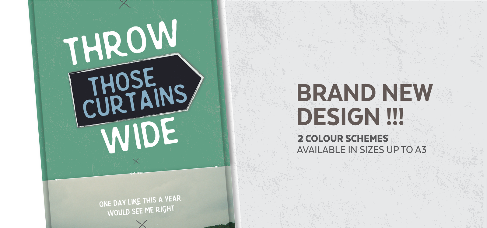 New design launch! Elbow lyrics "Throw those curtains wide"