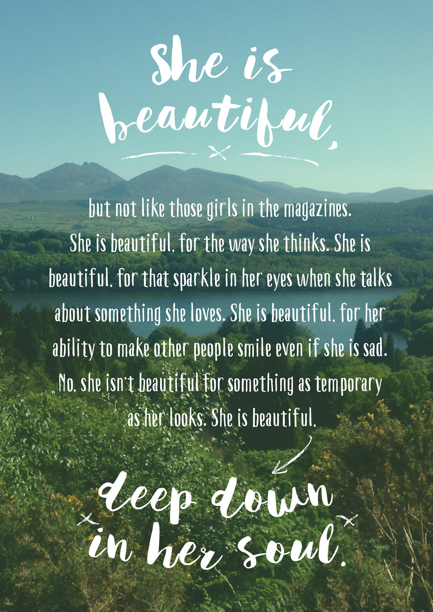 Beautiful Quote Print - Itty Bitty Book Co Inspirational Quote Posters, Positivity, gift