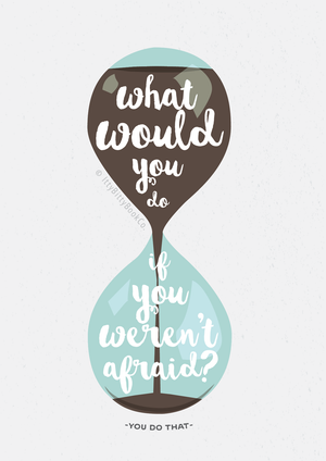 Motivational Quote Postcard | What would you do if you weren't afraid? - Itty Bitty Book Co Inspirational Postcards & Postcard Sets, Positivity, gift