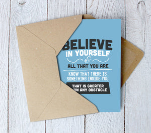 Encouragement Cards | Believe In Yourself Greeting Cards | Inspirational Quote Cards - Itty Bitty Book Co Inspirational Quote Greeting Cards, Positivity, gift