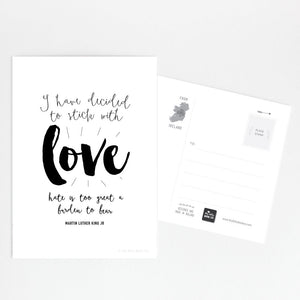 Inspirational Quote Postcard | Love Quote | Martin Luther King Quotes - Itty Bitty Book Co Inspirational Postcards & Postcard Sets, Positivity, gift