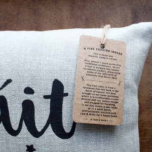 Irish Language Gifts | Cushion | Irish Linen Throw Pillow - Áit Shona - Itty Bitty Book Co Irish Linen Cushions, Positivity, gift