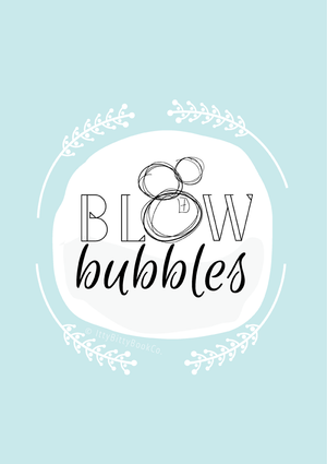 Blow Bubbles Print - Itty Bitty Book Co Inspirational Quote Posters, Positivity, gift