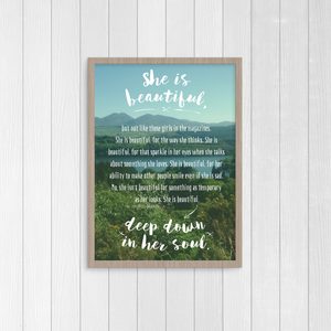 Beautiful Quote Print - Itty Bitty Book Co Inspirational Quote Posters, Positivity, gift