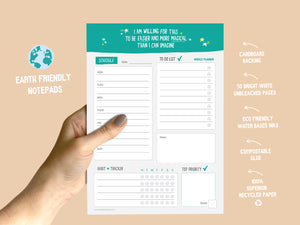Weekly Planner Notepad with Habit Tracker