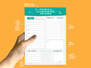 Weekly Planner Notepad with Habit Tracker