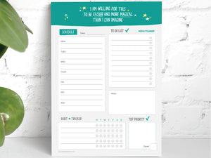 Weekly Planner Notepad with Habit Tracker