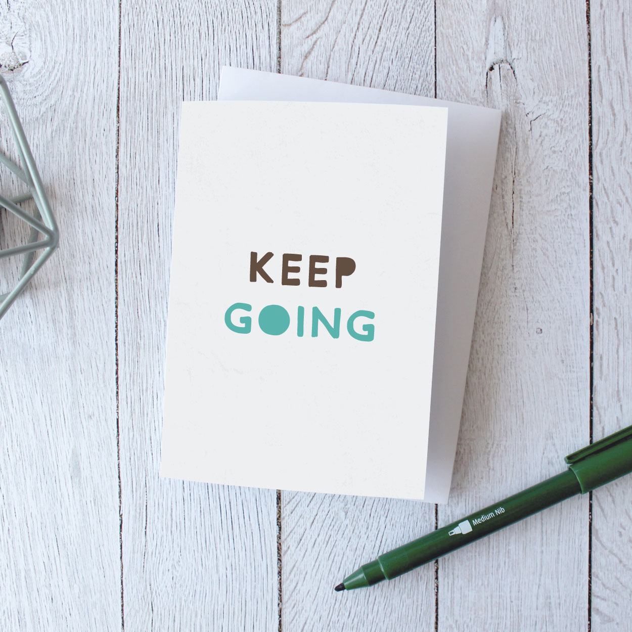 Encouragement Greetings Card | Keep Going - Itty Bitty Book Co Inspirational Quote Greeting Cards, Positivity, gift