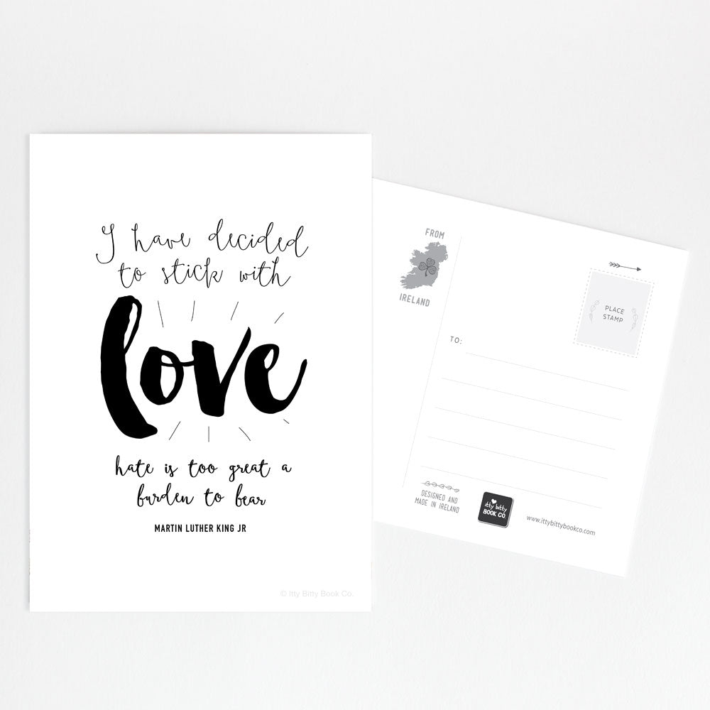 Inspirational Quote Postcard | Love Quote | Martin Luther King Quotes - Itty Bitty Book Co Inspirational Postcards & Postcard Sets, Positivity, gift