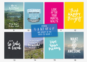 Inspirational Quote Postcard Set | Encouraging Postcards