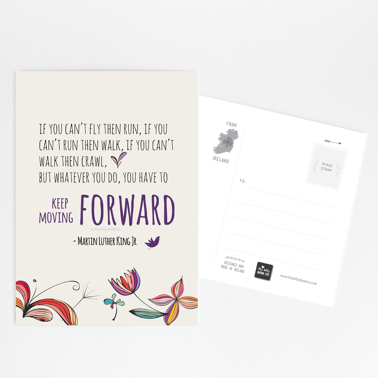 Encouraging Inspirational Quote Postcard | Martin Luther King Quotes - Itty Bitty Book Co Inspirational Postcards & Postcard Sets, Positivity, gift