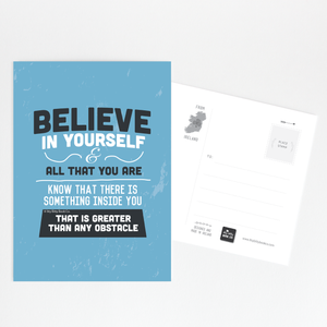 Inspirational Quote Postcard | Believe in yourself Quote Card - Itty Bitty Book Co Inspirational Postcards & Postcard Sets, Positivity, gift