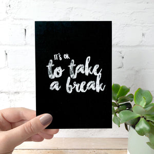 Take A Break | Encouraging Postcards | Inspirational Postcard Set