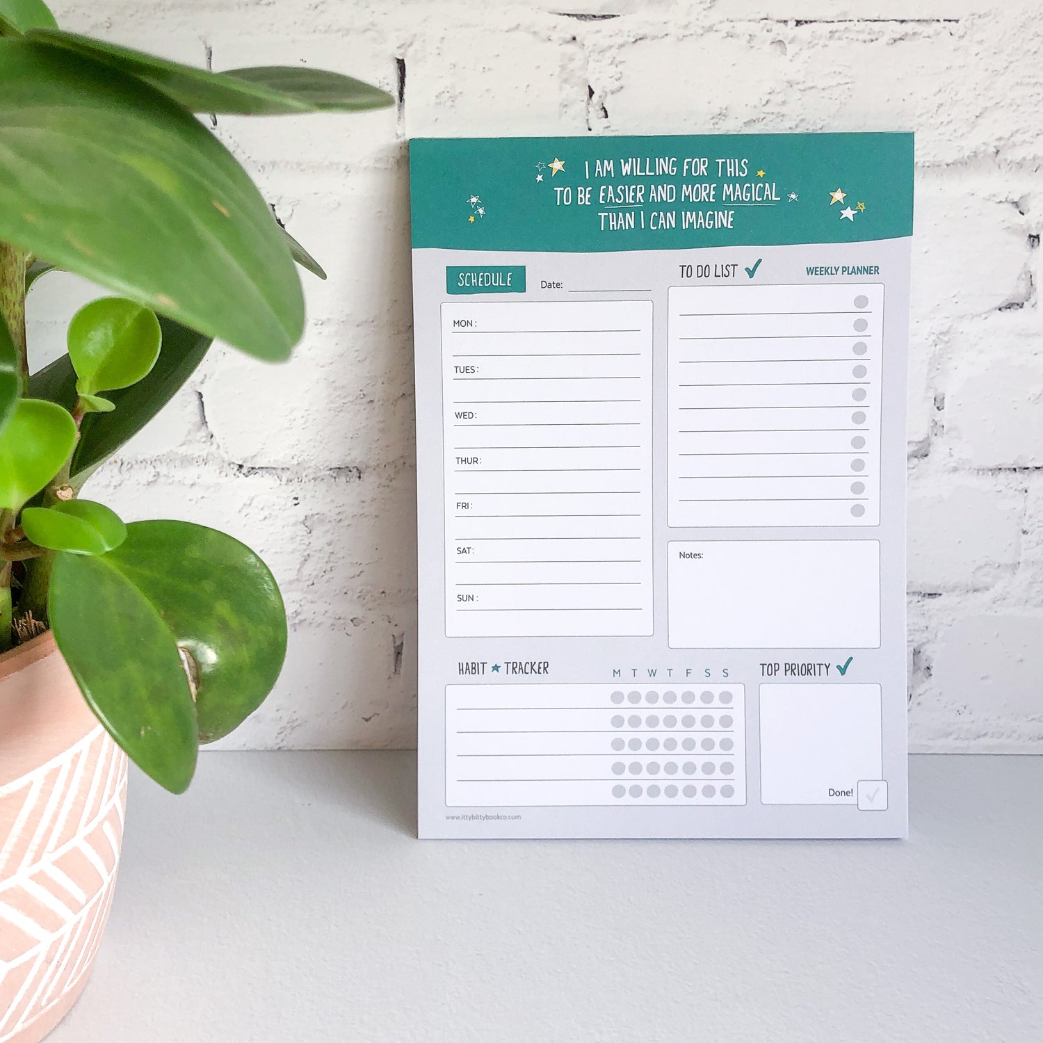 Weekly Planner Notepad with Habit Tracker